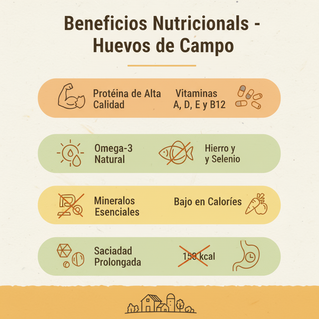 Infografía Beneficios Nutricionales - Huevos de Campo